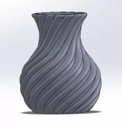 Twisted vase with 180 twist