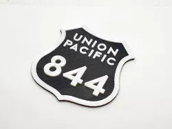 Union Pacific 844 locomotive number plate