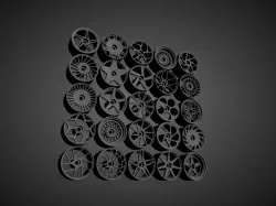 VOSSEN RIMS COLLECTION WITH BRAKES AND TIRES FOR HOT WHEELS