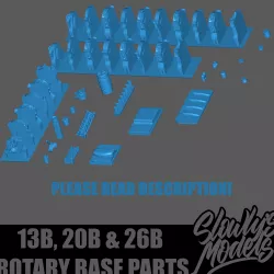 1/24 Scale 13B, 20B & 26B Rotary Engine Base Parts