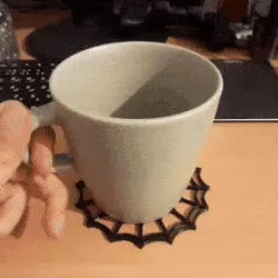 2 Spiral spider web coaster