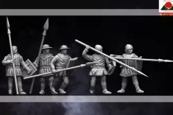 28mm Medieval Spearmen Infantry 3D print model
