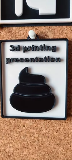 3D Printing presentation, sign Bathroom, WC