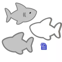 3pc Shark Bath Bomb Mold