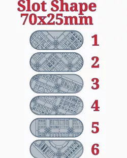 70x25mm Slot Shape Bases "Walkway"