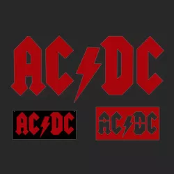 ACDC STENCIL AND  BAND LOGO