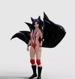 Ahri  nine tail fox wrestling    version