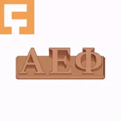 Alpha Epsilon Phi Sorority ( ΑΕΦ ) 3D Nametag