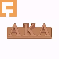 Alpha Kappa Alpha Sorority ( ΑΚΑ ) 3D Nametag