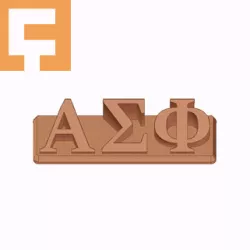 Alpha Sigma Phi Fraternity ( ΑΣΦ ) 3D Nametag