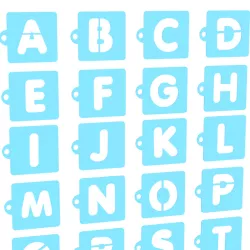 Alphabet stencil set of 26 for Coffee and Baking