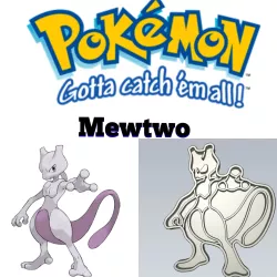 AMAZING POKEMON mewtwo COOKIE CUTTER STAMP CAKE DECORATING