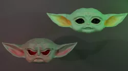 Baby Yoda and Darth Grogu Keychain