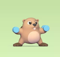 Beaver Working Out