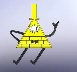 Bill Gravity Falls Keychain