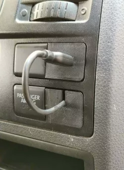 Blindplug / USB-charger-blindplug / cable-outlet-blindplug for VW Transporter T5 (and probably T6)