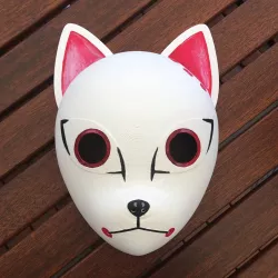 Cat Face Mask / Anime Cosplay Kitsune Mask 3D Model: STL