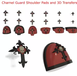 Charnel Guard Shoulder Pads and 3D Transfers