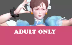 CHUNLI STREETFIGHTER SEXY NAUGHTY STATUE GIRL FEMALE CHARACTER GAME 3D print model