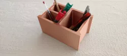 Cinder block pencil pot