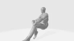 Civilian Guy Sitting Wearing a vest and khakis (No Supports)