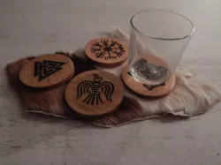 coasters with Viking symbols