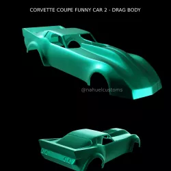 CORVETTE COUPE FUNNY CAR 2 - DRAG BODY