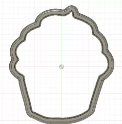 cupcake COOKIE CUTTER FORM - 10CM ( 3.93 INCH)