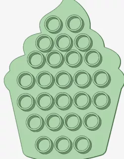 Cupcake pop it cookie cutter
