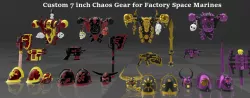 Custom 7 inch Chaos Gear for Factory Space Marines