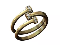 Diamond helix and drum ring 3D print model