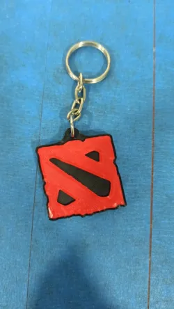 Dota 2 logo keychain