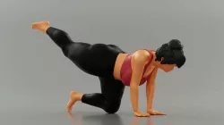 Fat Girl Doing Sport 3D Print Model