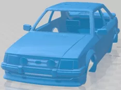 Ford Escort Mk 3 XR3 1983 Printable Body Car