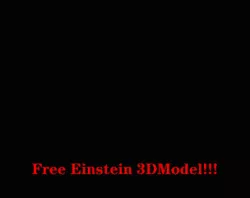 Free Albert Einstein caricature-pixelated evolution version 3d model (3 nos)