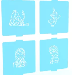 Frozen stencil set of 4 for Coffee and Baking
