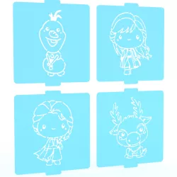 Frozen stencil set of 8 for Coffee and Baking