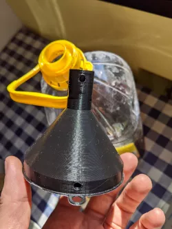 Funnel with/without air return - Air return funnel - Embudo con retorno de aire - 3 models