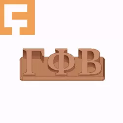 Gamma Phi Beta Sorority ( ΓΦΒ ) 3D Nametag
