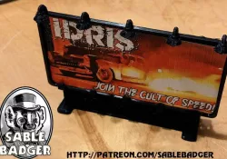 Gaslands - Roadside Billbaord - Rounded edge