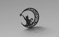 gato en la luna