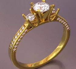 Gem Ring 3D print model