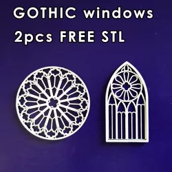 Gothic windows 2 PCS