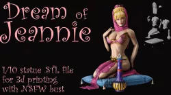 I Dream of Jeannie - 1to10 statue STL file with NSFW version