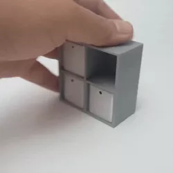 IKEA-INSPIRED EKET Shelf Unit MINIATURE FURNITURE 3D MODEL