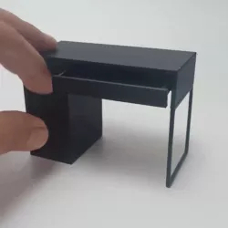 IKEA-INSPIRED MICKE DESK (BIG) MINIATURE FURNITURE 3D MODEL