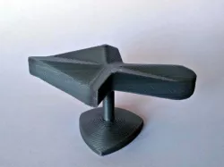 Left Pointing Arrow Illusion with Support Tear-away Tabs and a Stand