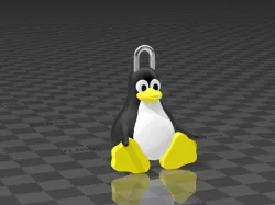 linux penguin TUX pinguin for keychain