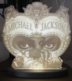 LITHOPHANY LAMP Michael Jackson