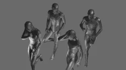 men standing lowpoly